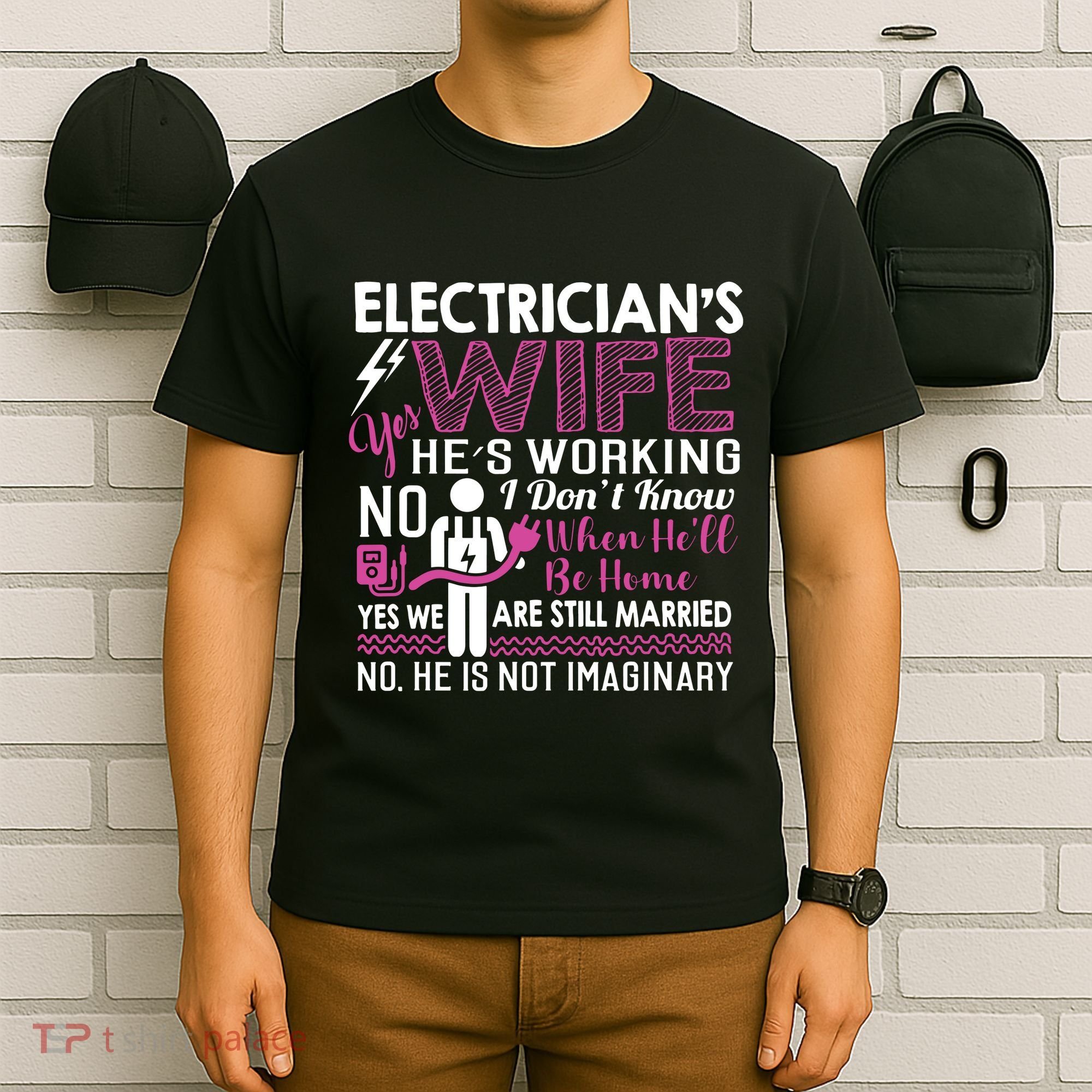 Funny Electrician Wife Electrician Gift T-Shirt