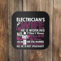 Funny Electrician Wife Electrician Gift Coaster thumb 0