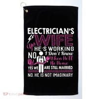 Funny Electrician Wife Electrician Gift Golf Towel thumb 0