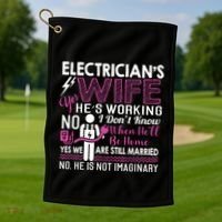 Funny Electrician Wife Electrician Gift Golf Towel thumb 1