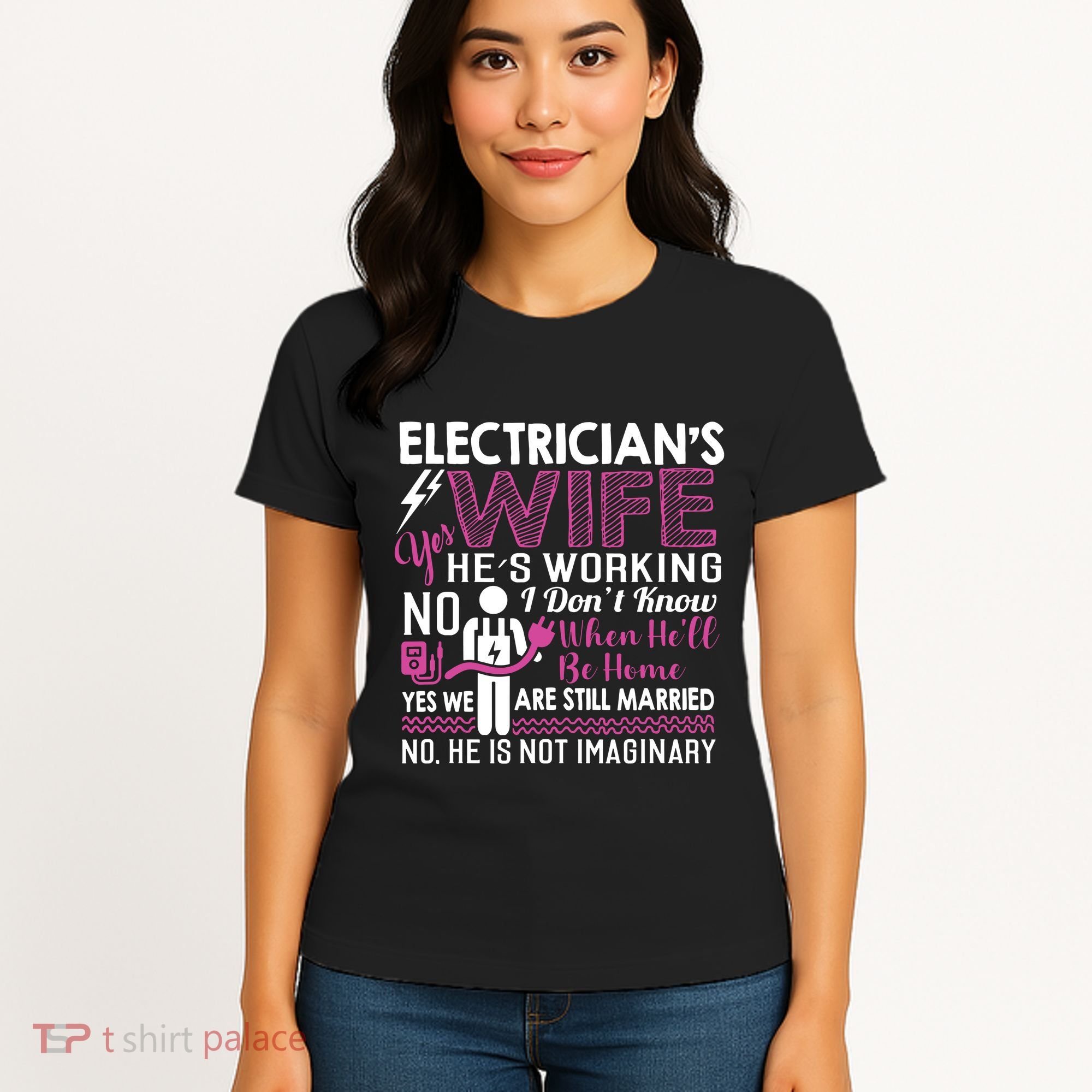 Funny Electrician Wife Electrician Gift Women's T-Shirt