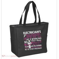 Funny Electrician Wife Electrician Gift Tote Bag thumb 2