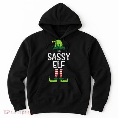 Festive Elf Xmas Matching Holiday Outfits Hoodie