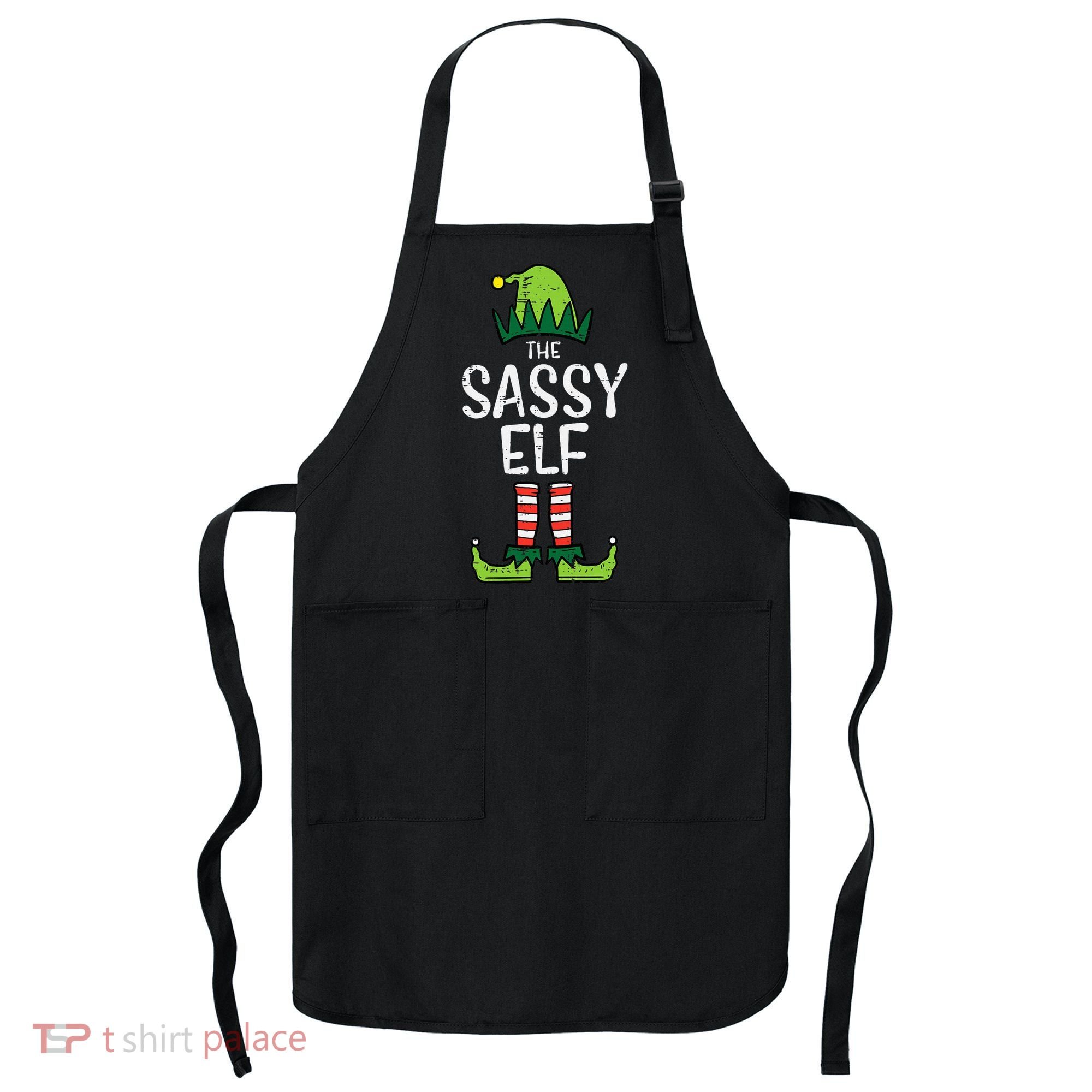 Festive Elf Xmas Matching Holiday Outfits Apron