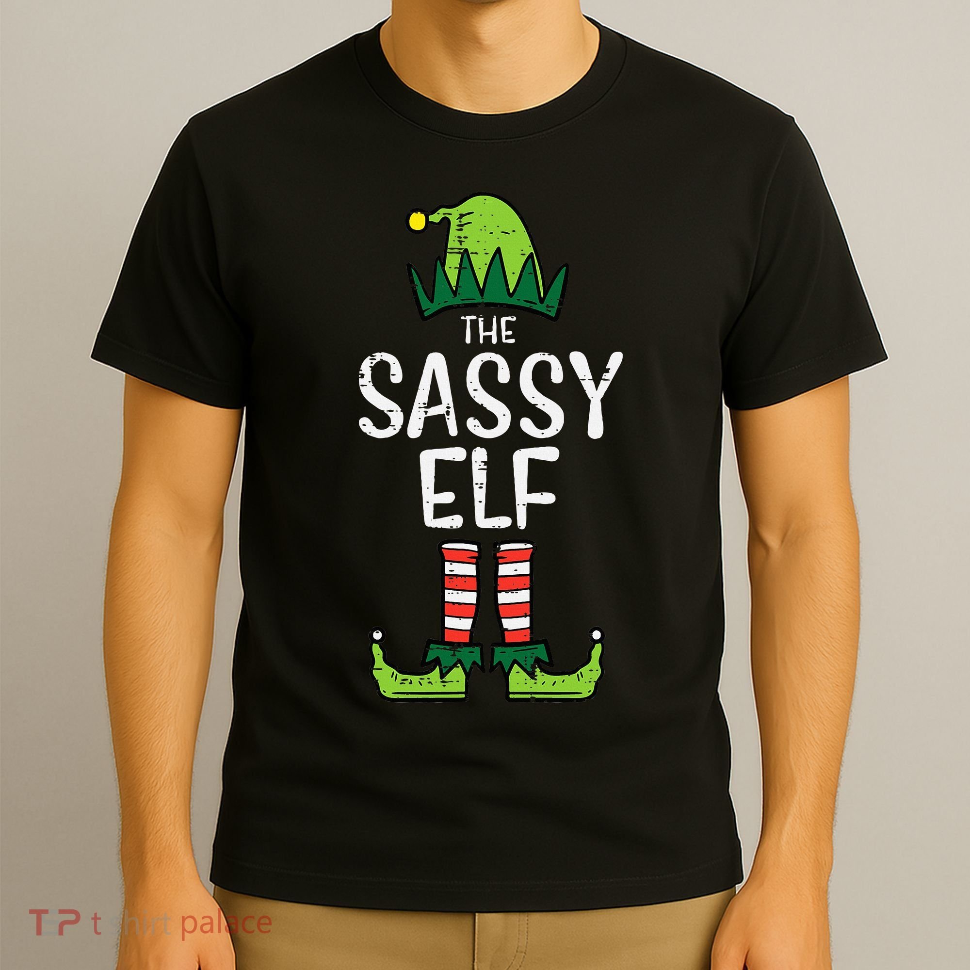 Festive Elf Xmas Matching Holiday Outfits T-Shirt