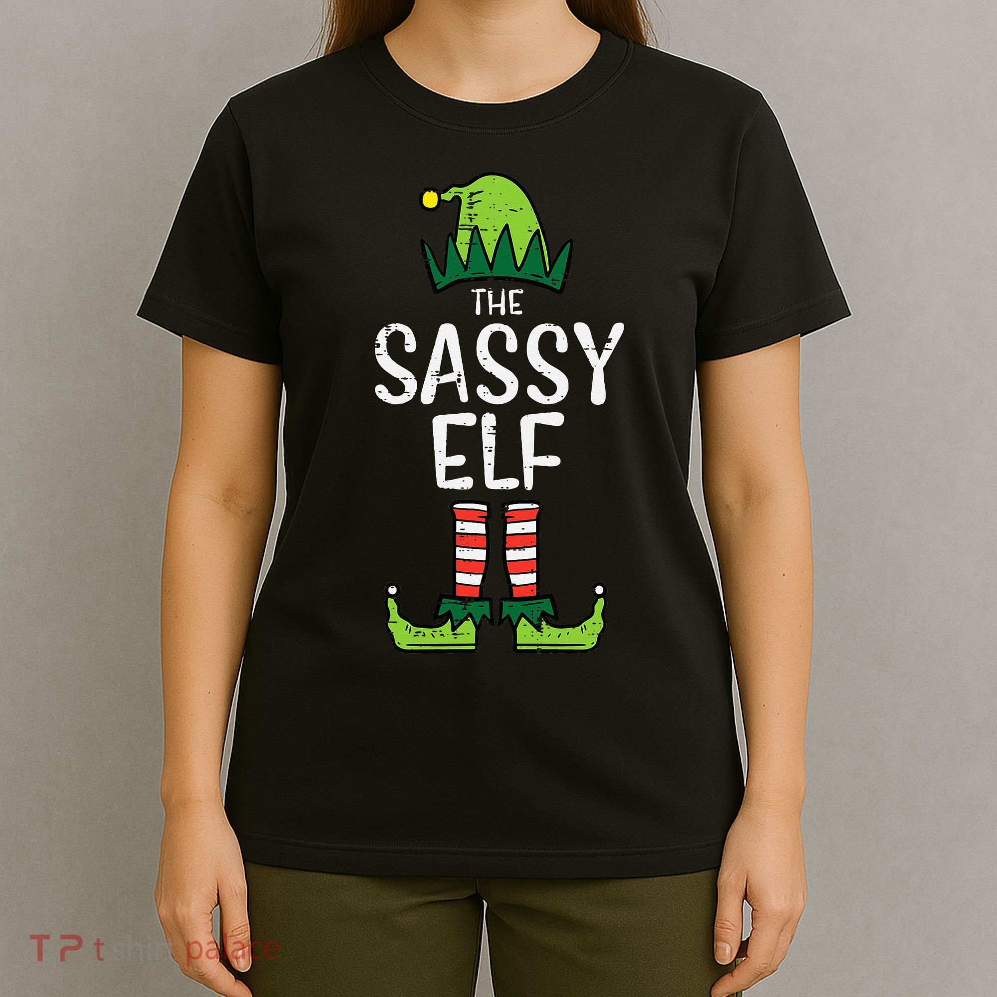 Festive Elf Xmas Matching Holiday Outfits T-Shirt