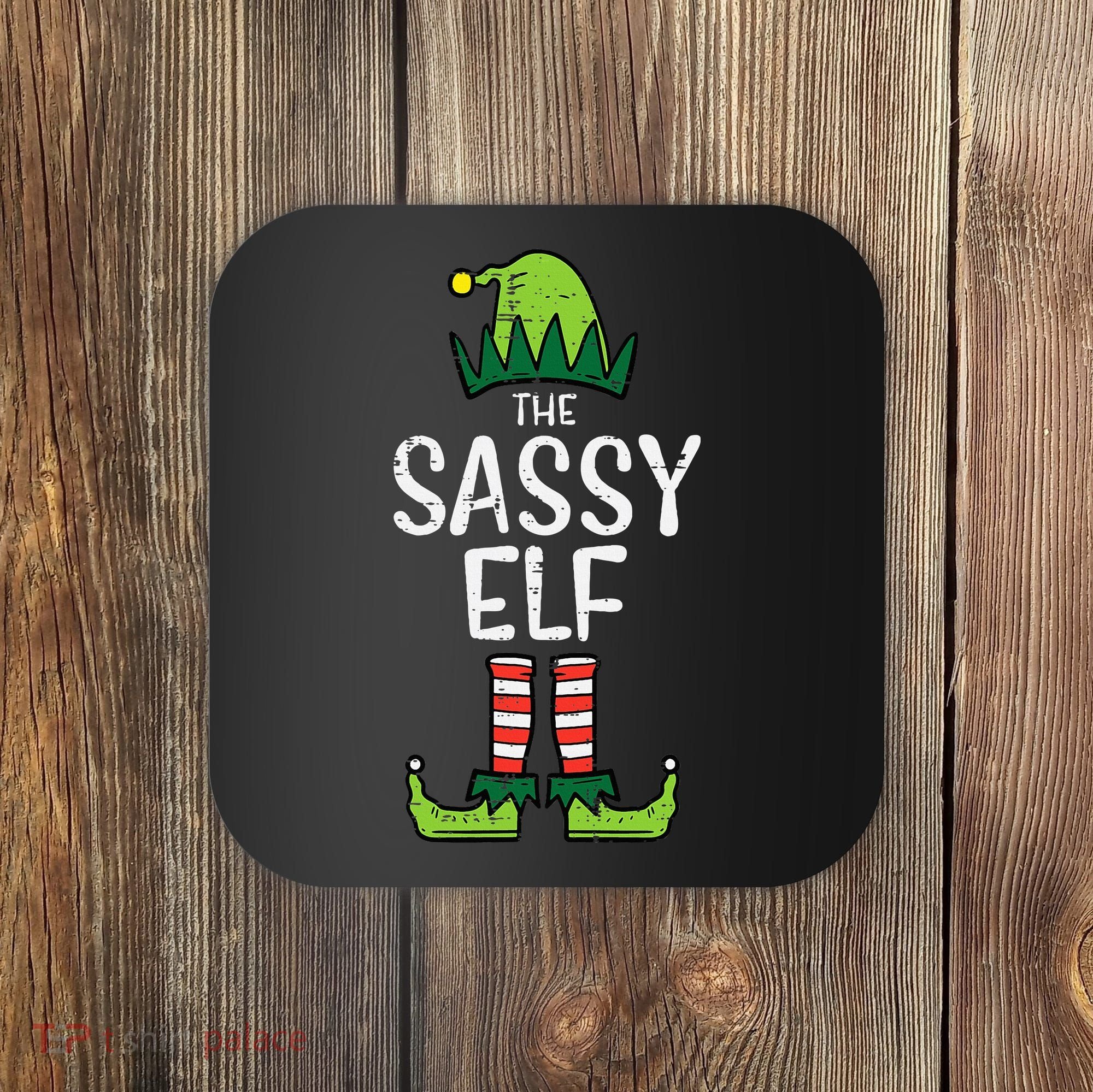 Festive Elf Xmas Matching Holiday Outfits Coaster
