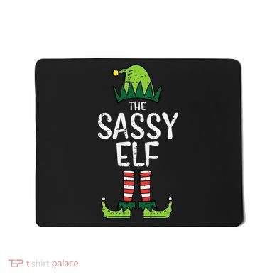 Festive Elf Xmas Matching Holiday Outfits Mousepad