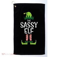 Festive Elf Xmas Matching Holiday Outfits Golf Towel thumb 0