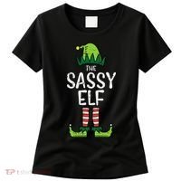Festive Elf Xmas Matching Holiday Outfits Women's T-Shirt thumb 0