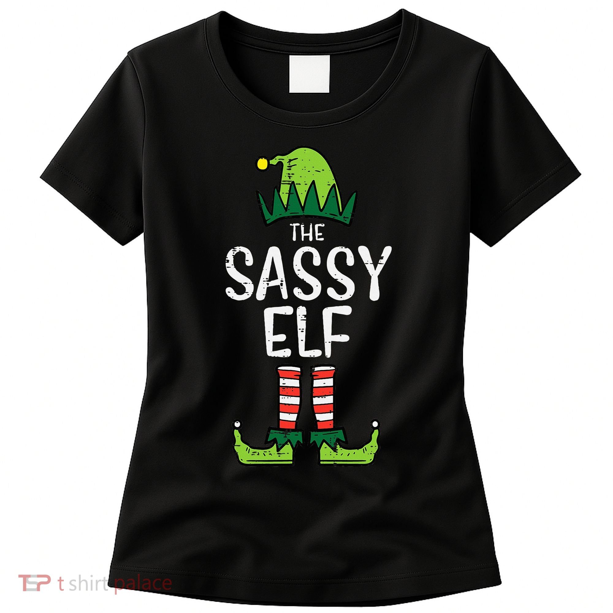 Festive Elf Xmas Matching Holiday Outfits Women's T-Shirt