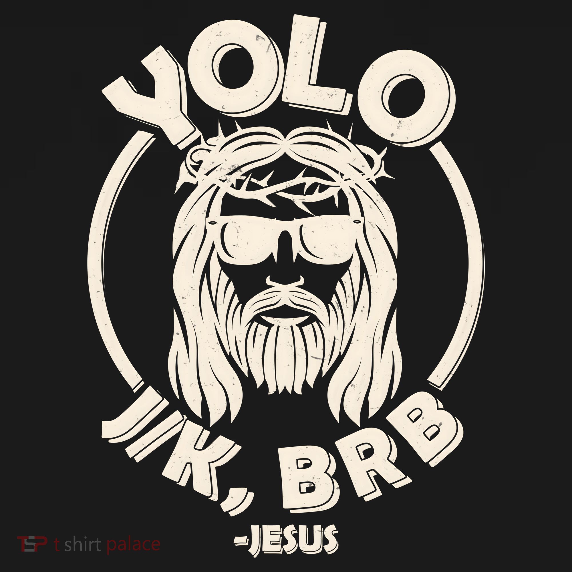 Funny Easter YOLO JK BRB Jesus USA-Made Doggie Bandana