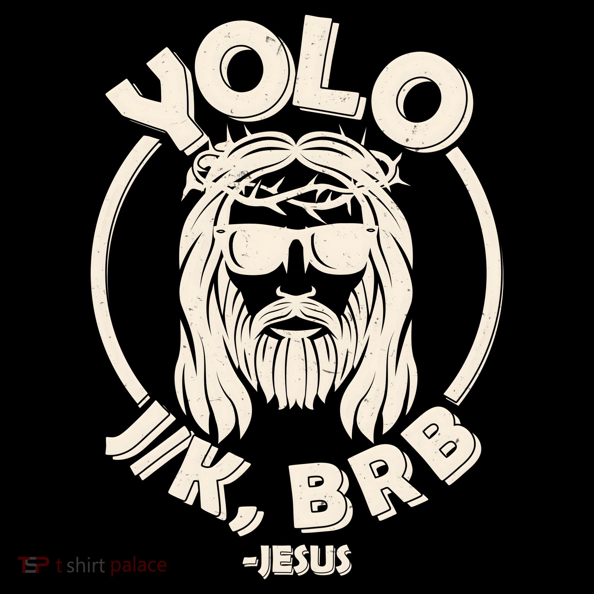 Funny Easter YOLO JK BRB Jesus Apron