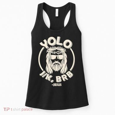 Funny Easter YOLO JK BRB Jesus Women's Tank Top