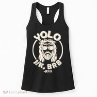Funny Easter YOLO JK BRB Jesus Women's Tank Top thumb 0