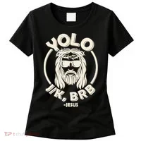 Funny Easter YOLO JK BRB Jesus Women's T-Shirt thumb 0