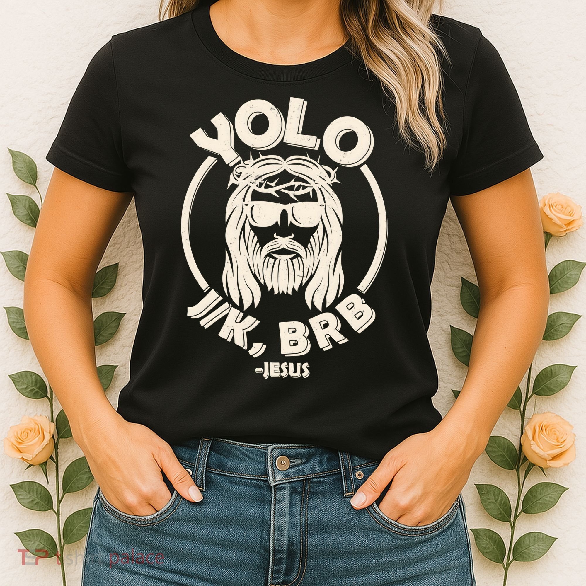 Funny Easter YOLO JK BRB Jesus Women's T-Shirt