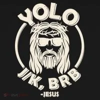 Funny Easter YOLO JK BRB Jesus Women's T-Shirt thumb 6