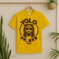 Funny Easter YOLO JK BRB Jesus T-Shirt thumb 2