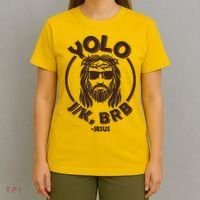 Funny Easter YOLO JK BRB Jesus T-Shirt thumb 4