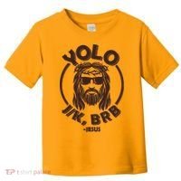 Funny Easter YOLO JK BRB Jesus Toddler T-Shirt thumb 0