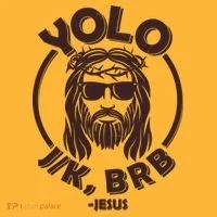 Funny Easter YOLO JK BRB Jesus Toddler T-Shirt thumb 4