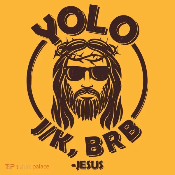 Funny Easter YOLO JK BRB Jesus Toddler T-Shirt