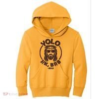 Funny Easter YOLO JK BRB Jesus Kids Hoodie thumb 0