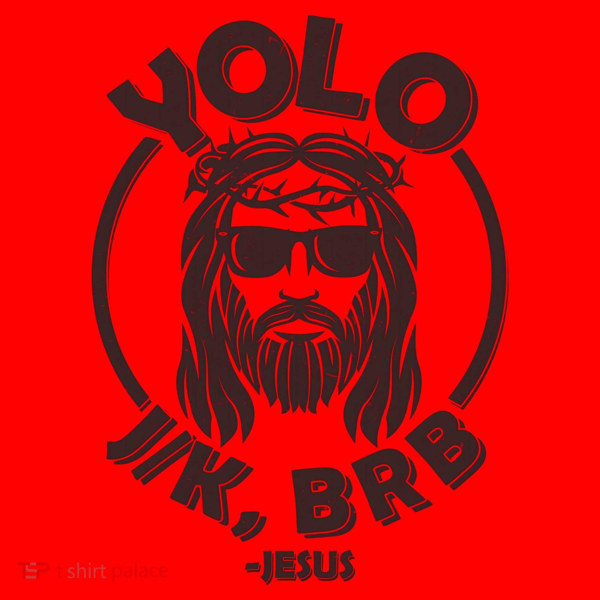 Funny Easter YOLO JK BRB Jesus Santa Hat