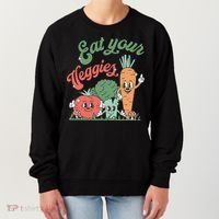 funny Eat your Veggies retro 90s style Vegetable Women's Sweatshirt thumb 0