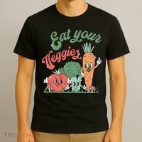 funny Eat your Veggies retro 90s style Vegetable T-Shirt thumb 3