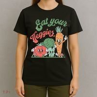 funny Eat your Veggies retro 90s style Vegetable T-Shirt thumb 4