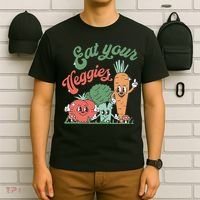 funny Eat your Veggies retro 90s style Vegetable T-Shirt thumb 6