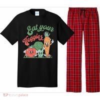 funny Eat your Veggies retro 90s style Vegetable Pajama Set thumb 0