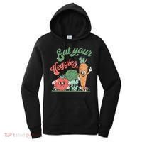 funny Eat your Veggies retro 90s style Vegetable Women's Hoodie thumb 0