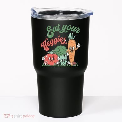 funny Eat your Veggies retro 90s style Vegetable Tumbler