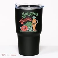 funny Eat your Veggies retro 90s style Vegetable Tumbler thumb 0