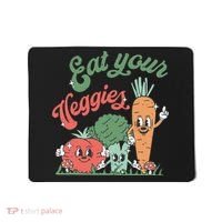 funny Eat your Veggies retro 90s style Vegetable Mousepad thumb 0