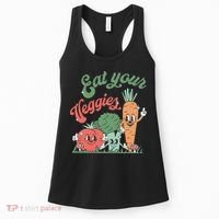funny Eat your Veggies retro 90s style Vegetable Women's Tank Top thumb 0