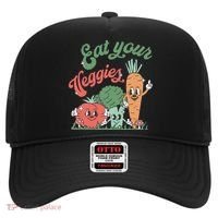 funny Eat your Veggies retro 90s style Vegetable Hat thumb 0