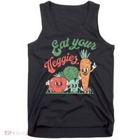 funny Eat your Veggies retro 90s style Vegetable Tank Top thumb 0