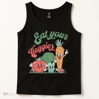 funny Eat your Veggies retro 90s style Vegetable Tank Top thumb 2
