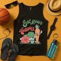 funny Eat your Veggies retro 90s style Vegetable Tank Top thumb 4