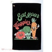 funny Eat your Veggies retro 90s style Vegetable Golf Towel thumb 0