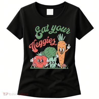 funny Eat your Veggies retro 90s style Vegetable Women's T-Shirt