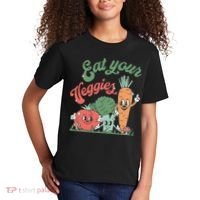 funny Eat your Veggies retro 90s style Vegetable Kids T-Shirt thumb 2