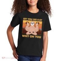 Funny EFF YOU SEE KAY WHY OH YOU Meditating Sloth Kids T-Shirt thumb 2