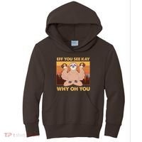Funny EFF YOU SEE KAY WHY OH YOU Meditating Sloth Kids Hoodie thumb 0