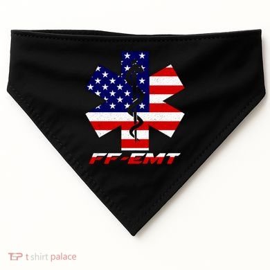 FF-EMT Firefighter Emergency Medical Tech USA-Made Doggie Bandana