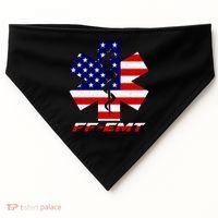 FF-EMT Firefighter Emergency Medical Tech USA-Made Doggie Bandana thumb 0